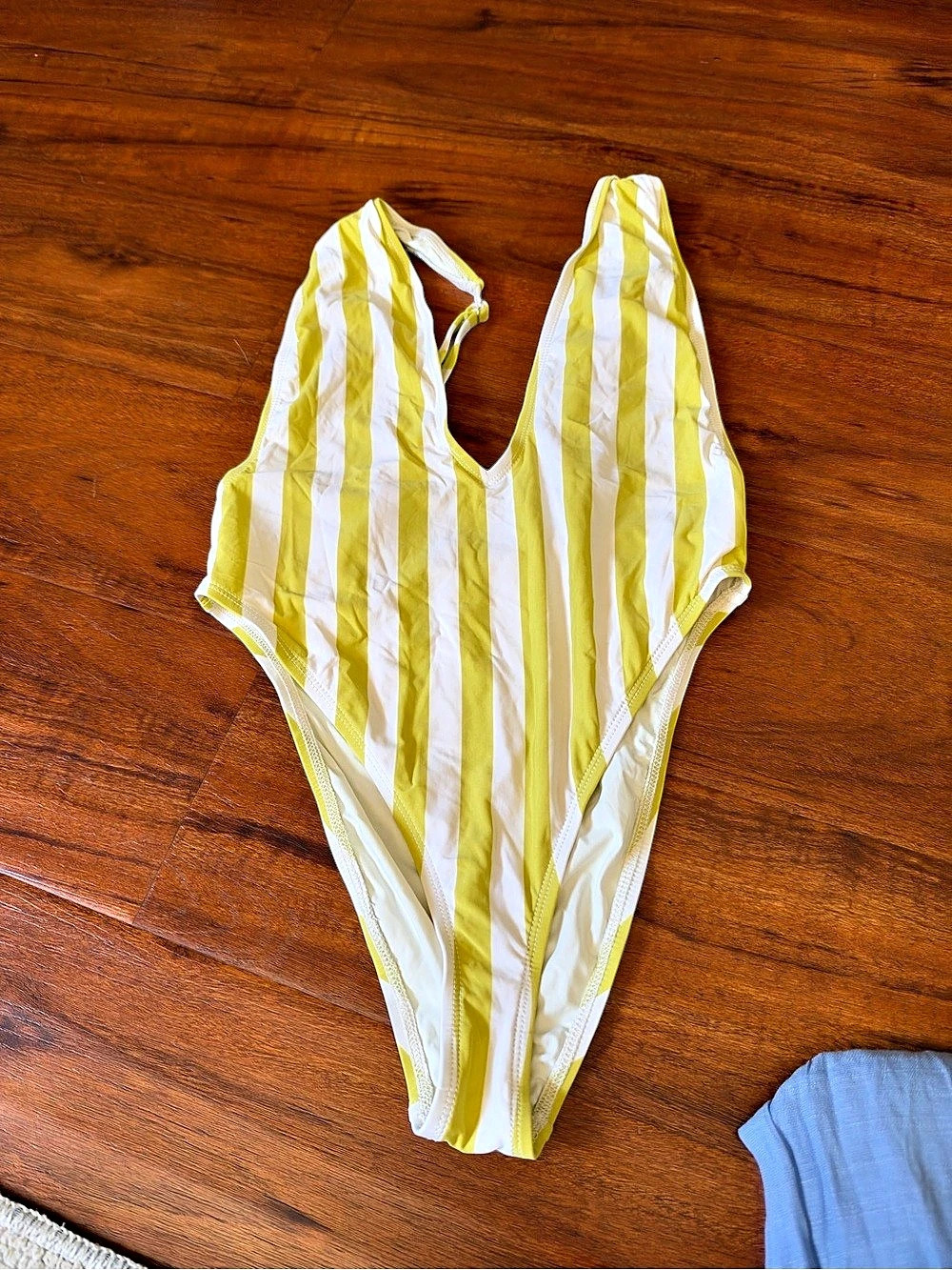 J.Crew Striped One-Piece Swimsuit in Yellow & White Size Medium
